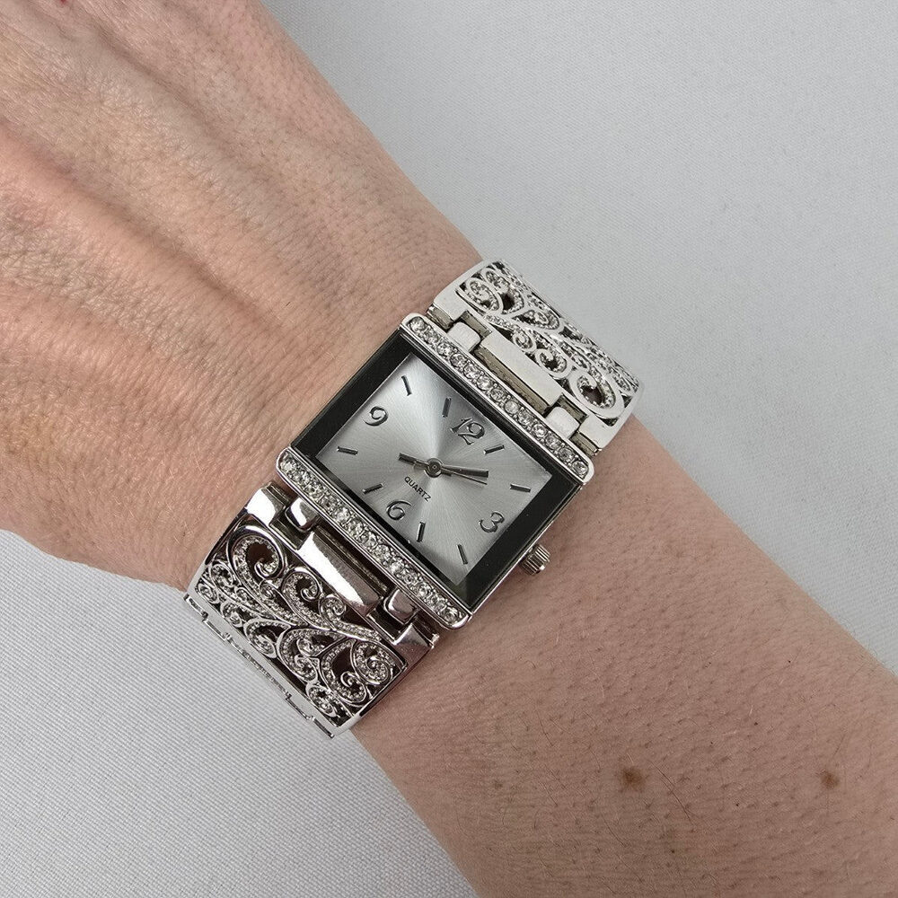 Silver Tone Filagree Watch